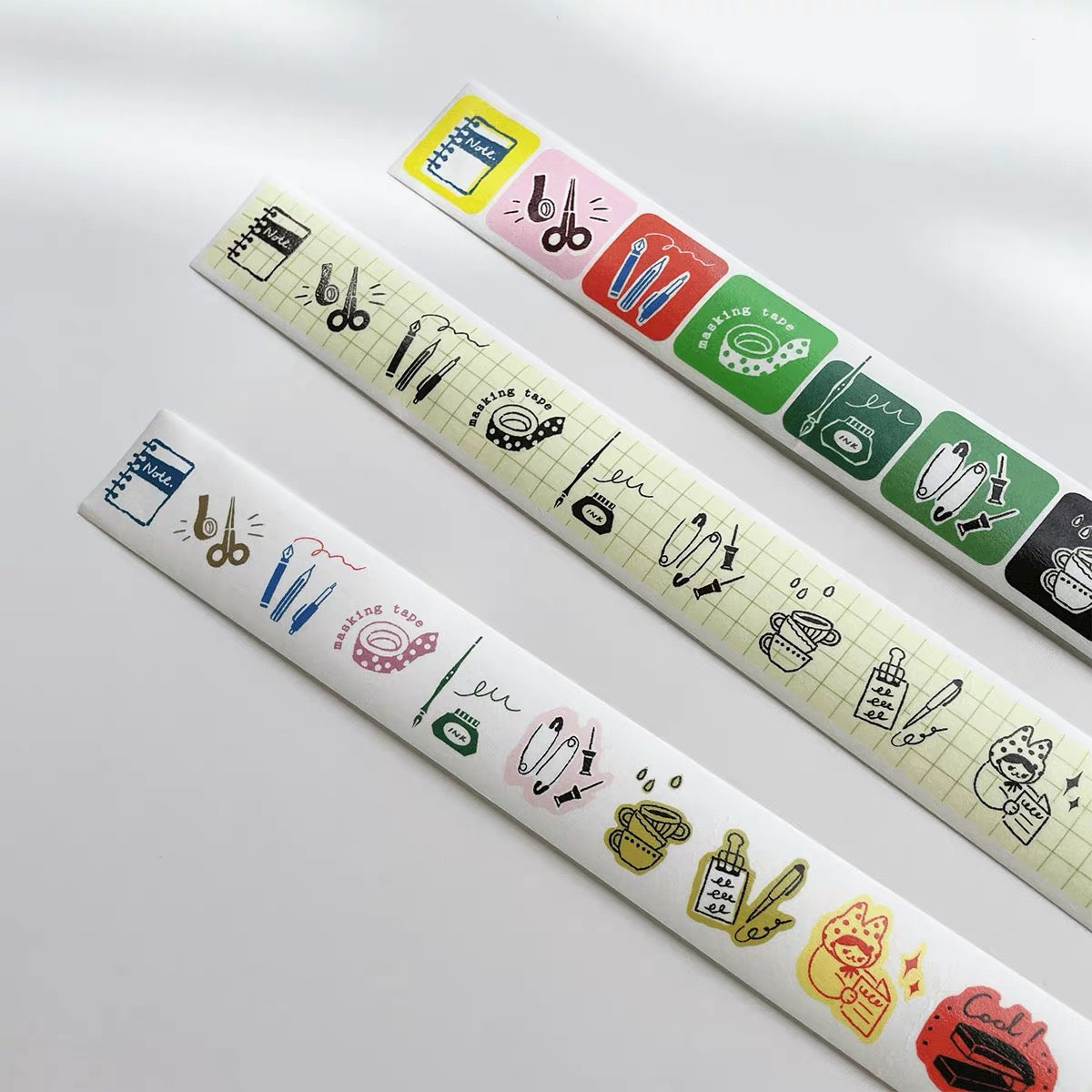 【NECOCHA】Washi Tape- Stationery Time