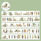 Clear Water Stationery - "Little People" Series Kiss-cut Washi Tape- Little People