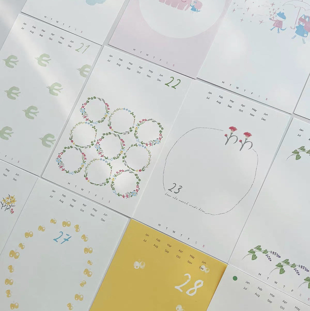 【NECOCHA】"Poetry of Life" Date Memo Pad/ Pocket A7 Refills
