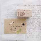 【Partialafra X Two Racoons】Wooden Stamp - "Memo" Series