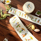 Clear Water Stationery - "Little People" Series Kiss-cut Washi Tape- A Moment Under the Umbrella