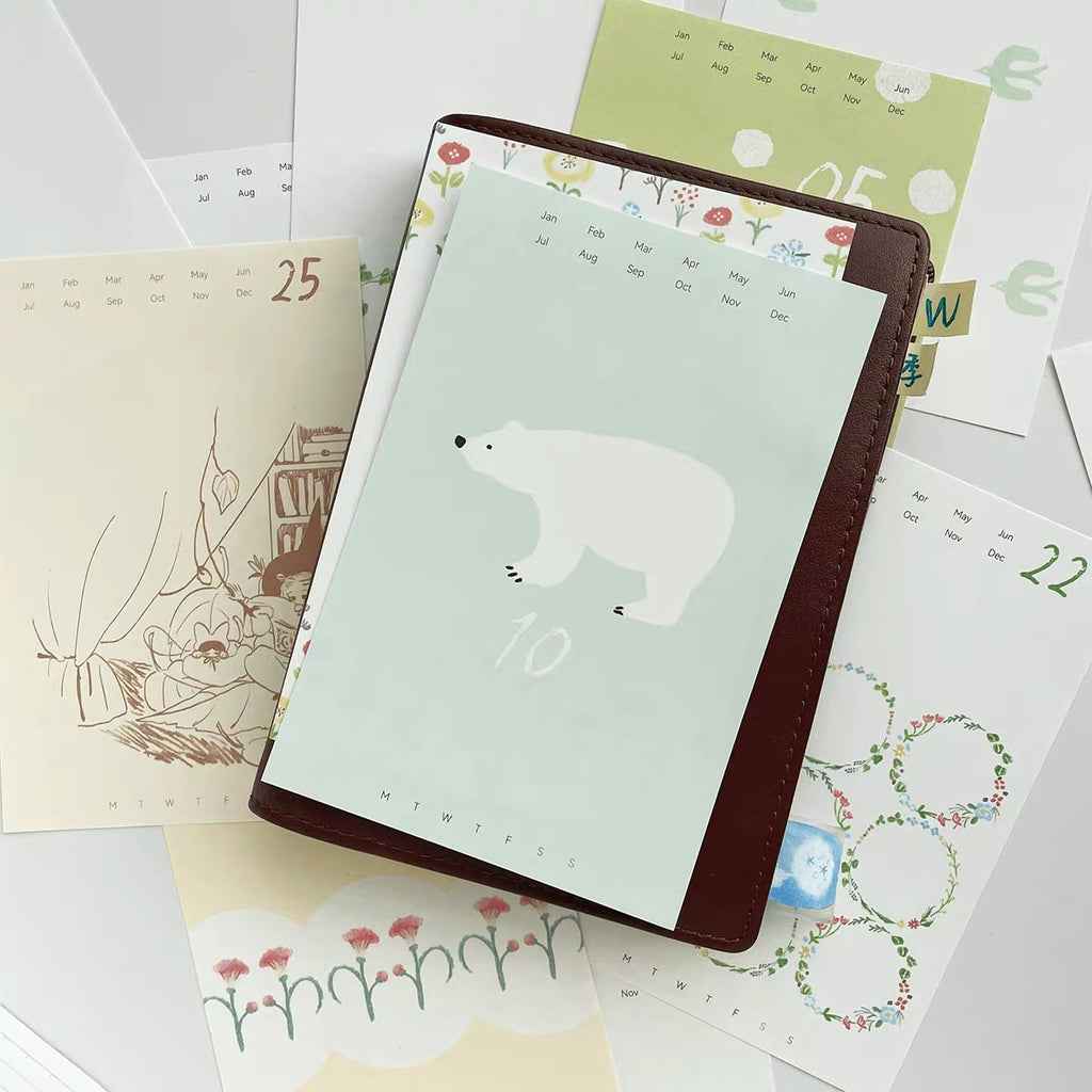 【NECOCHA】"Poetry of Life" Date Memo Pad/ Pocket A7 Refills