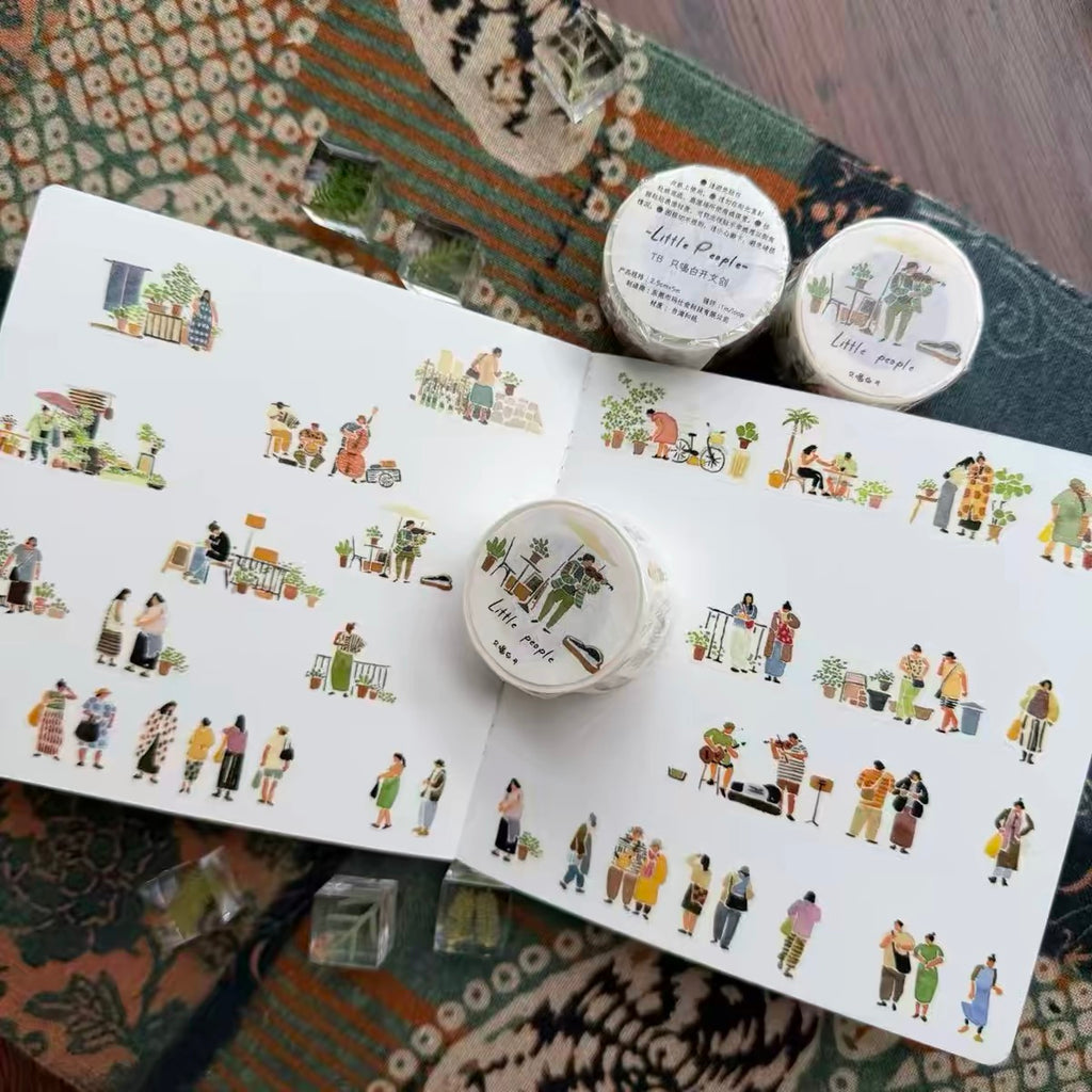 Clear Water Stationery - "Little People" Series Kiss-cut Washi Tape- Little People