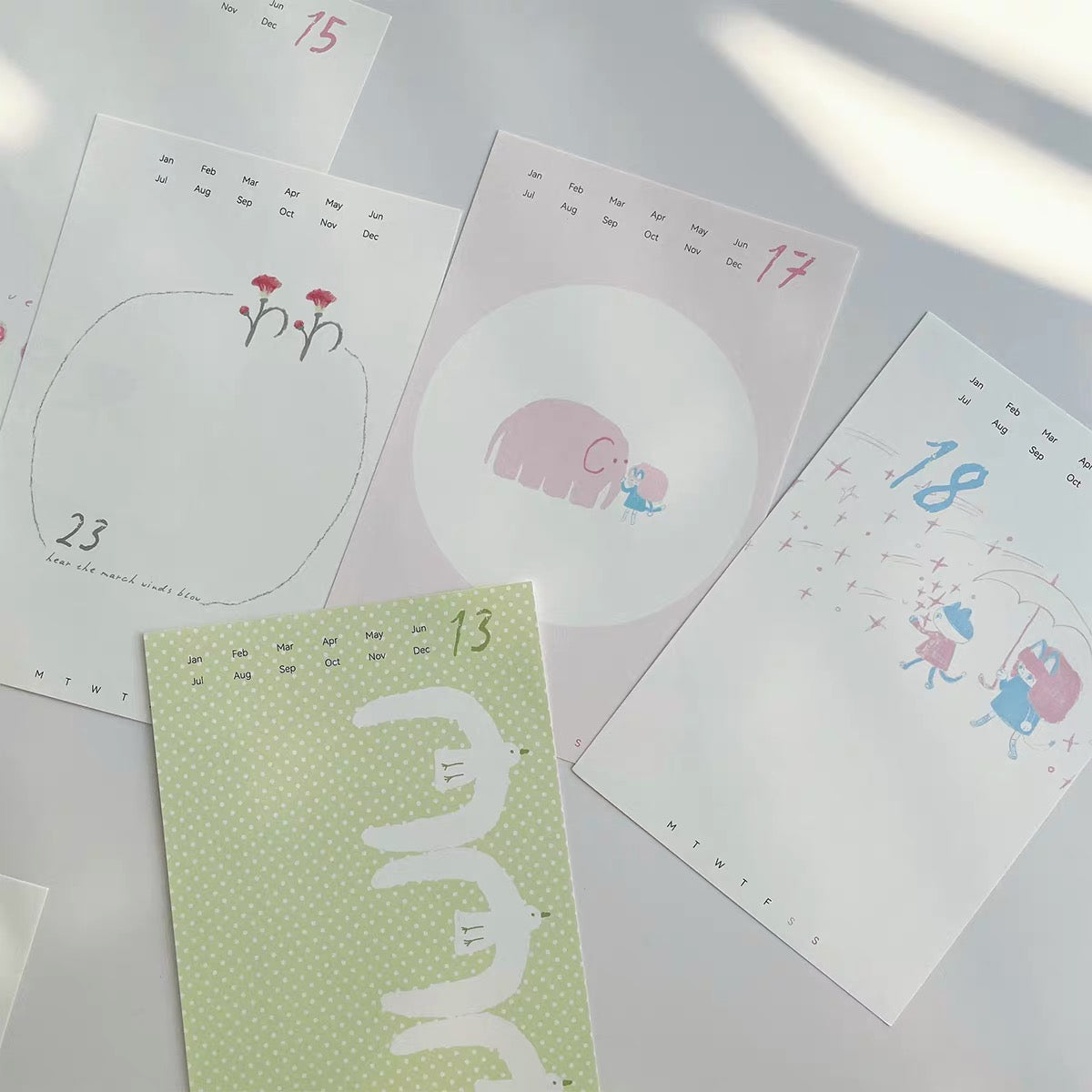【NECOCHA】"Poetry of Life" Date Memo Pad/ Pocket A7 Refills